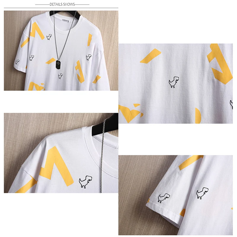 TFETTERS Korean Fashion Men T-Shirt 2021 Summer New Cotton O-Neck Short Sleeve Mens Clothes Letter Print Loose T Shirts for Men
TFETTERS Korean Fashion Men T-Shirt 2021 Summer New Cotton O-Neck Short Sleeve Mens Clothes Letter Print Loose T Shirts for Men