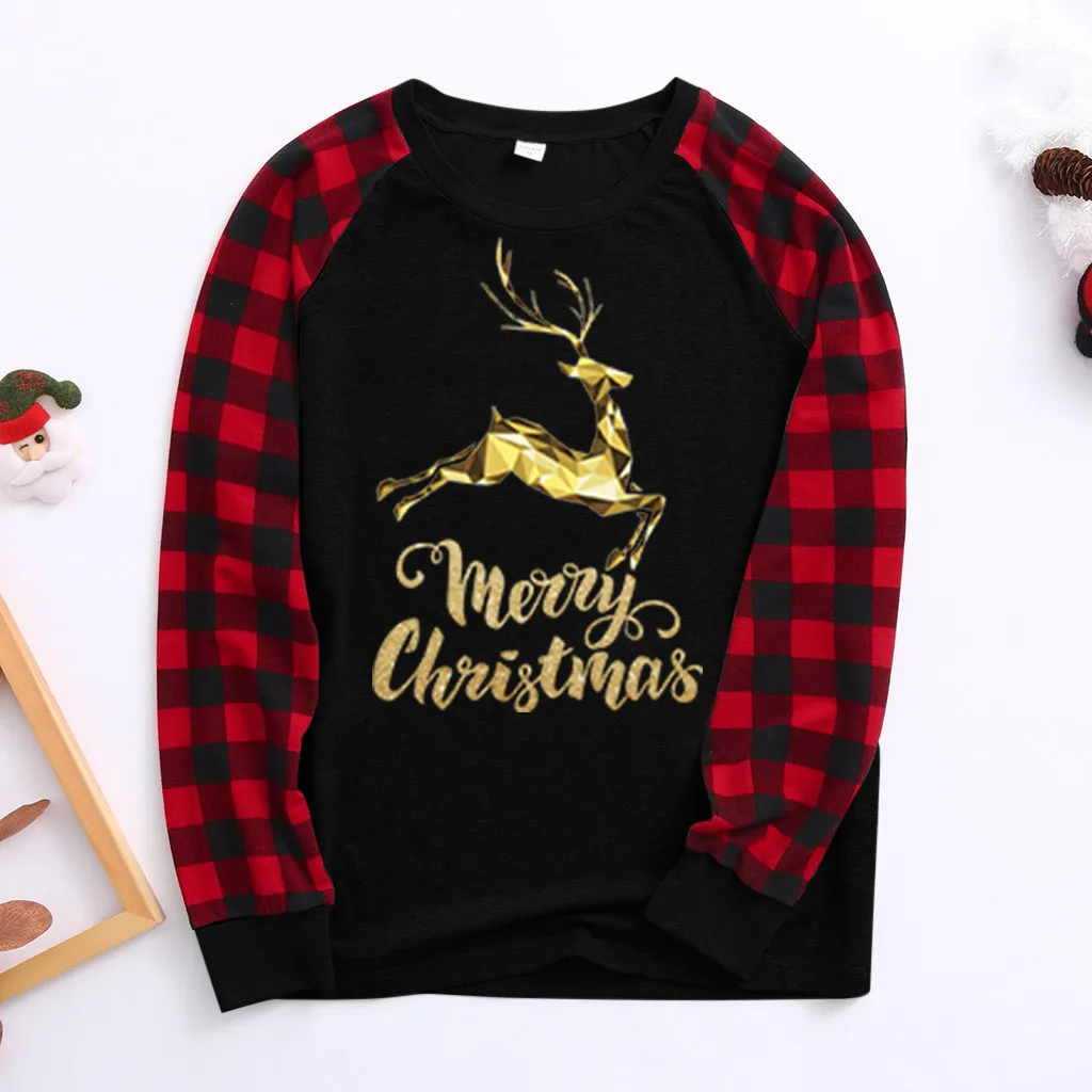 Family Pajamas Matching Sets 2020 Christmas Deer Print Blouse Tops And Plaid Pants Long Sleeve Winter Sleepwear szlafrok A40
Family Pajamas Matching Sets 2020 Christmas Deer Print Blouse Tops And Plaid Pants Long Sleeve Winter Sleepwear szlafrok A40