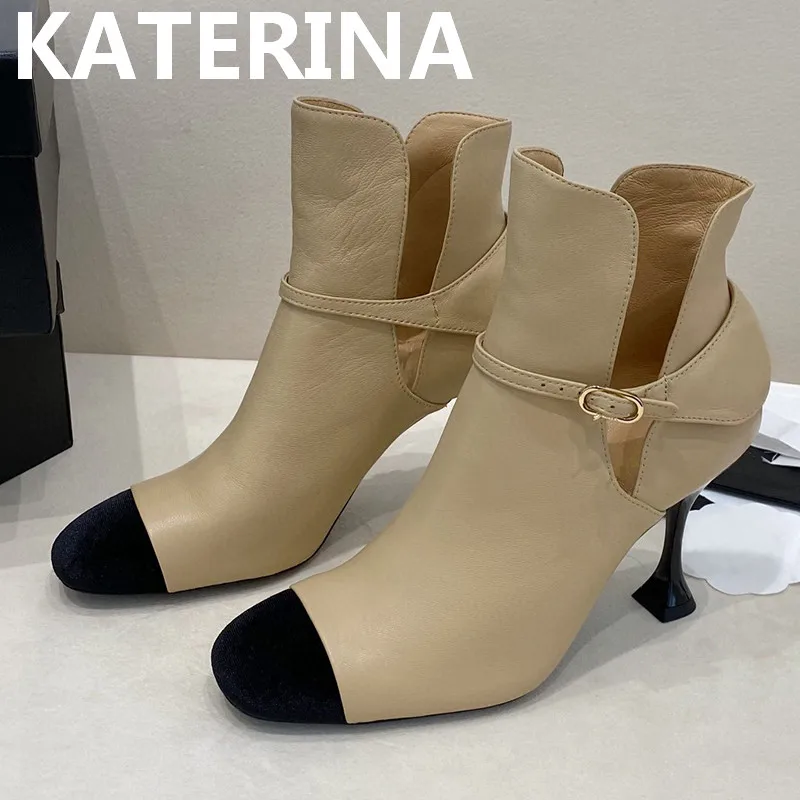 Top Quality Sheepskin /Satin Mixed Color Women Pumps Straps Ankle Boots High Heel Dress Shoes Woman Sexy Elegant Ankle Boots
Top Quality Sheepskin /Satin Mixed Color Women Pumps Straps Ankle Boots High Heel Dress Shoes Woman Sexy Elegant Ankle Boots