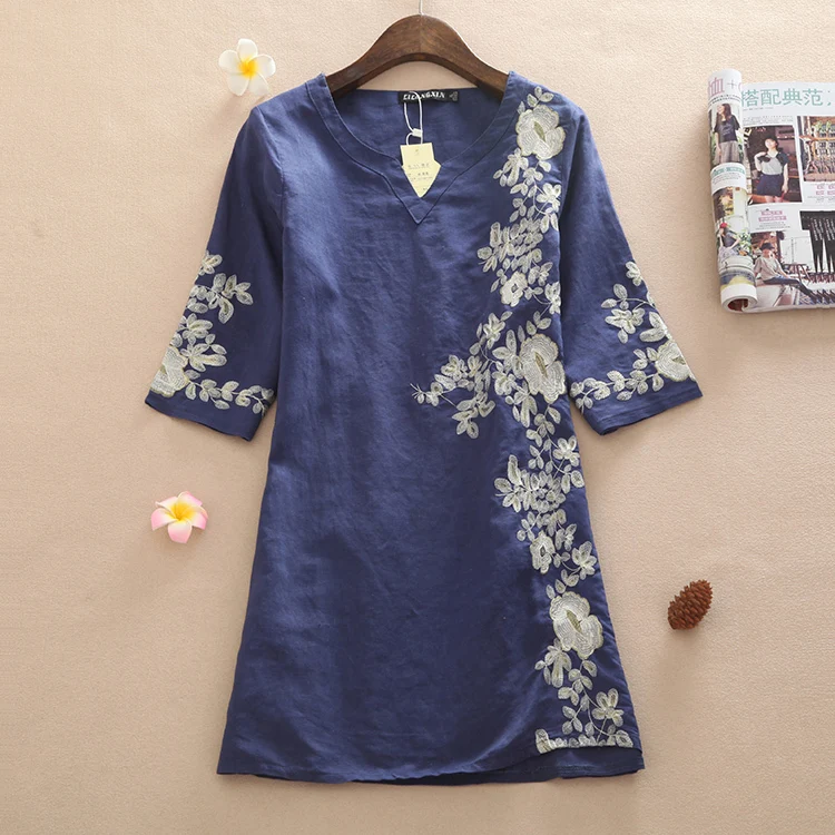 New arrival summer dress style linen women's embroidery vestido womens loose plus size XXXL female fluid dresses vestidos
New arrival summer dress style linen women's embroidery vestido womens loose plus size XXXL female fluid dresses vestidos