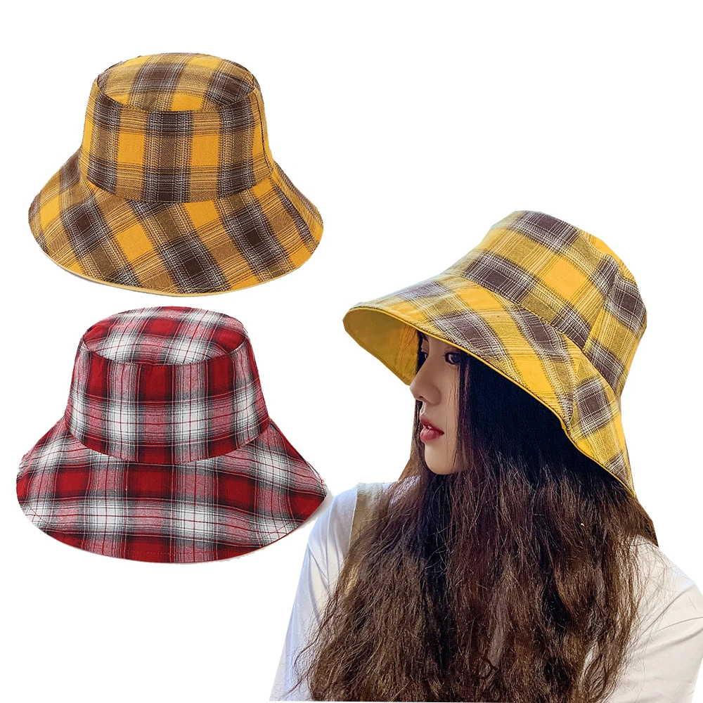 2021 Japanese Harajuku Classic Lattice Double-sided Fisherman Hat Trendy Korean Casual Wild Sun Hat Summer Cap for Women Girls
2021 Japanese Harajuku Classic Lattice Double-sided Fisherman Hat Trendy Korean Casual Wild Sun Hat Summer Cap for Women Girls