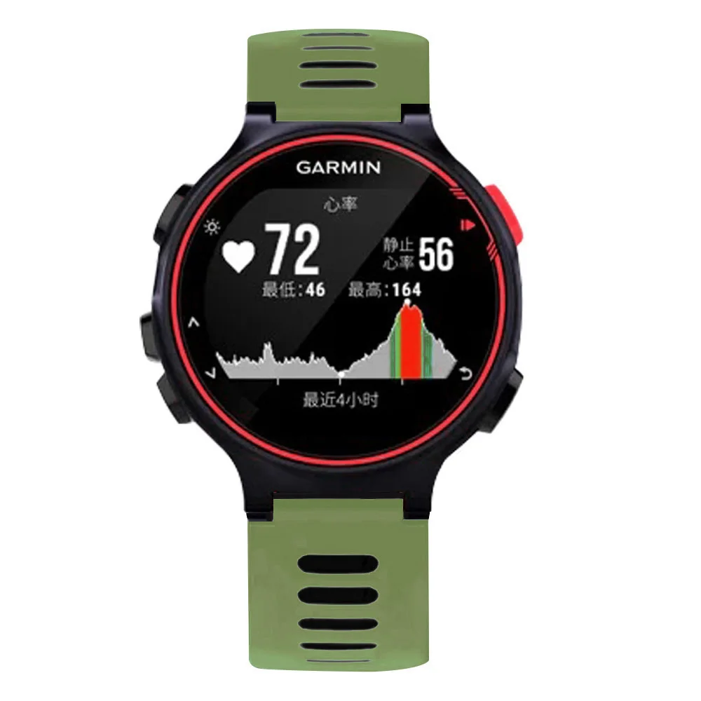 Силиконовый ремешок для смарт-часов Garmin Forerunner 735XT браслет 220/230/235/620/630 сменный