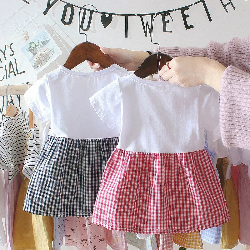 Children Summer Girls Cute Plaid Fake Two Piece Bottoming Short Sleeved Sweet Princess Dress
Children Summer Girls Cute Plaid Fake Two Piece Bottoming Short Sleeved Sweet Princess Dress