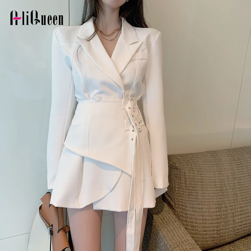 Корейский осень женское белое повседневное асимметричное платье-блейзер с отложным воротником Элегантные женские Лоскутные мини-платья с...
Корейский осень женское белое повседневное асимметричное платье-блейзер с отложным воротником Элегантные женские Лоскутные мини-платья с...