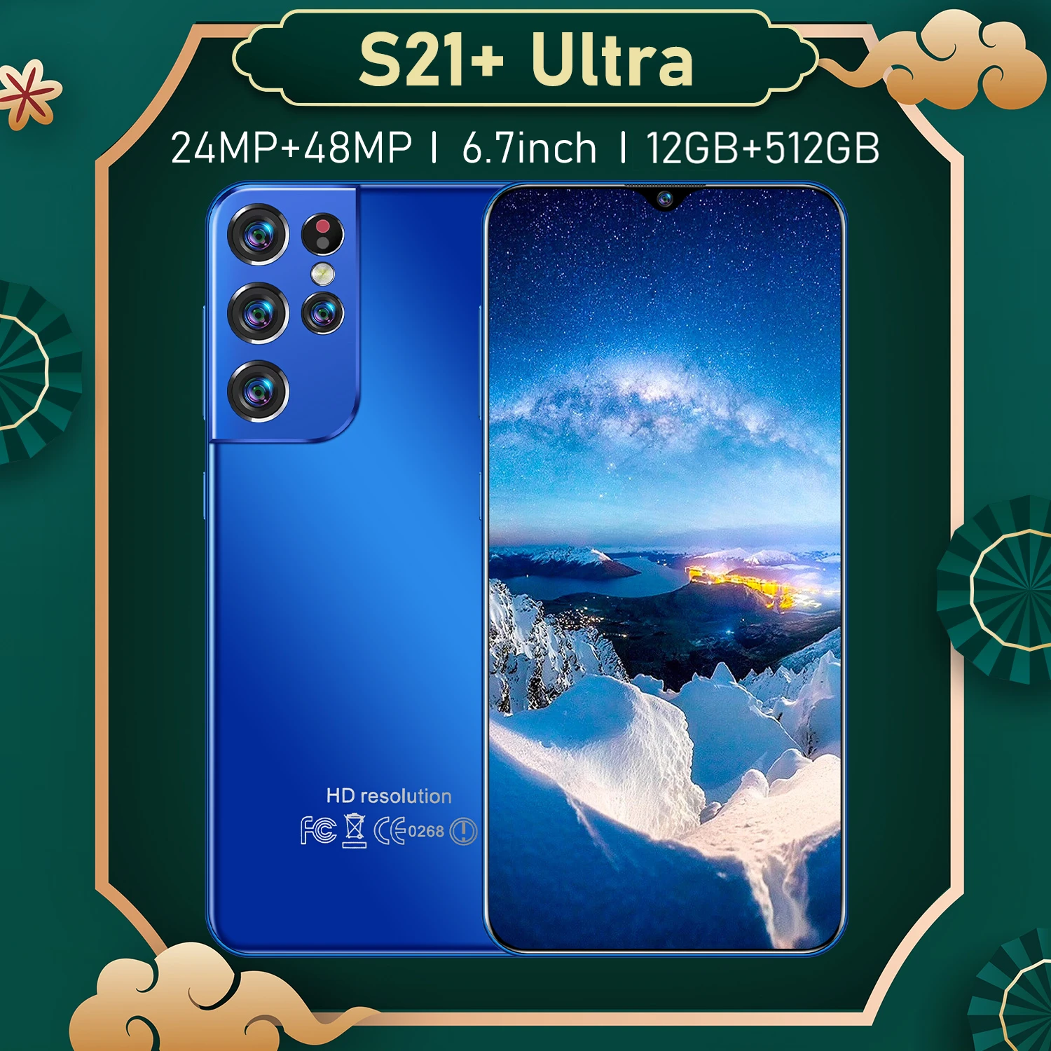 Newest Galax S21+ Ultra 5G 6.7" 6500mAh Big Battery 12GB+512GB MTK6889 Android 11.0 CellPhone Face ID Global Version Smartphones
Newest Galax S21+ Ultra 5G 6.7" 6500mAh Big Battery 12GB+512GB MTK6889 Android 11.0 CellPhone Face ID Global Version Smartphones