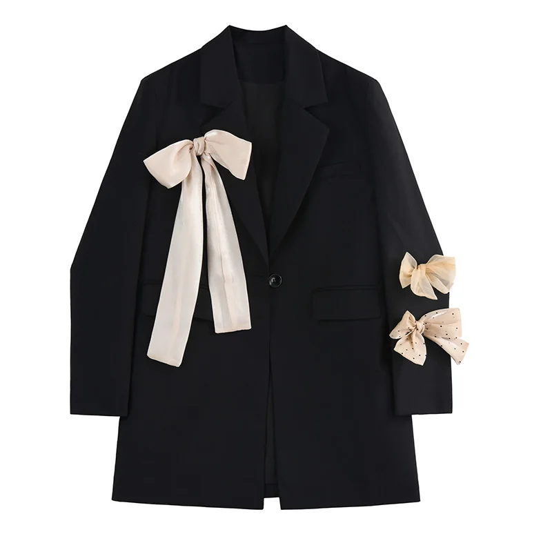 Sister Fara Chic Bow Tie Flowers Thin Blazer Spring Women's Jacket Casual Blazer Women Autumn Single Button Solid Loose Blazers
Sister Fara Chic Bow Tie Flowers Thin Blazer Spring Women's Jacket Casual Blazer Women Autumn Single Button Solid Loose Blazers