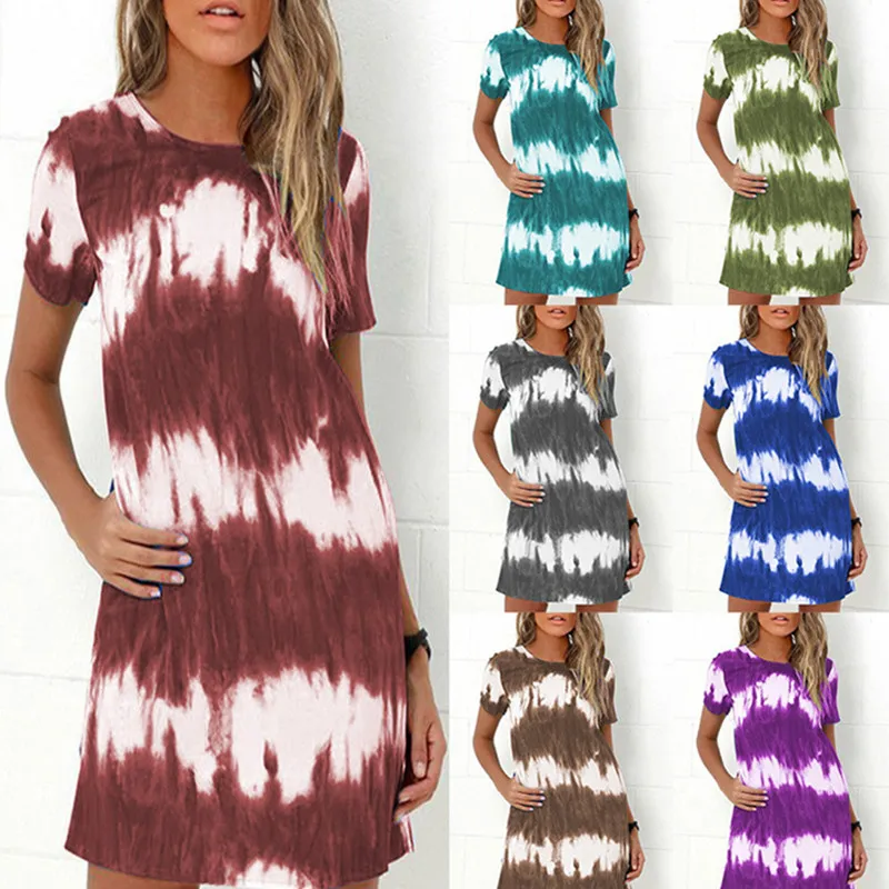 OLOMLB 2021 Summer New Fashion Casual O Neck Print Tie Dye Women Dresses Short Sleeve Gradient Femmle Clothing Basic Plus Size
OLOMLB 2021 Summer New Fashion Casual O Neck Print Tie Dye Women Dresses Short Sleeve Gradient Femmle Clothing Basic Plus Size