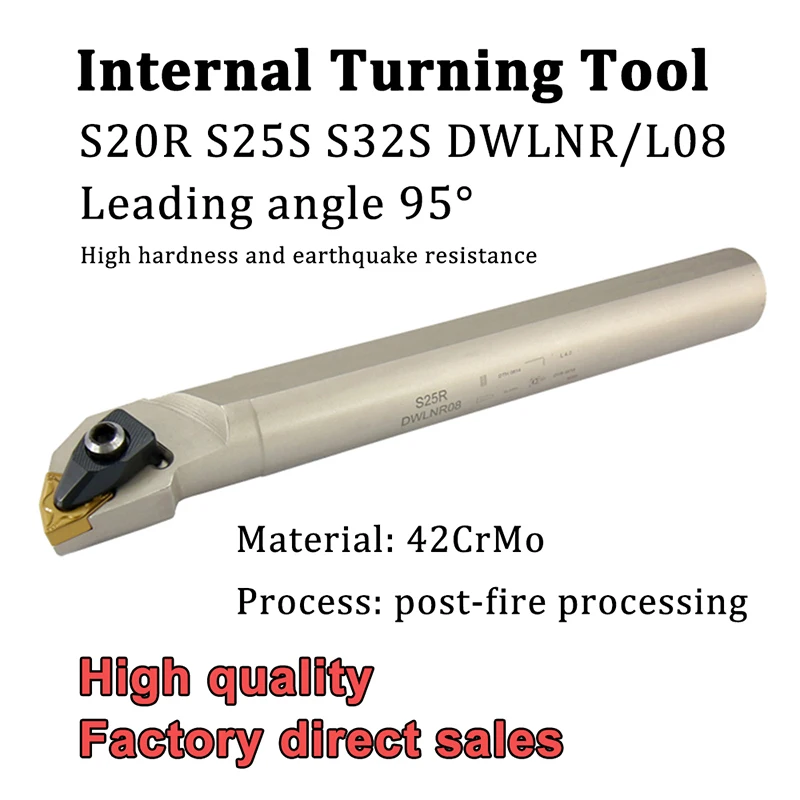 S20R S25S S32S DWLNR 08 White Internal Turning Tool Holder High Quality For WNMG 0804 Carbide Inserts Lathe Cutter Tools
S20R S25S S32S DWLNR 08 White Internal Turning Tool Holder High Quality For WNMG 0804 Carbide Inserts Lathe Cutter Tools