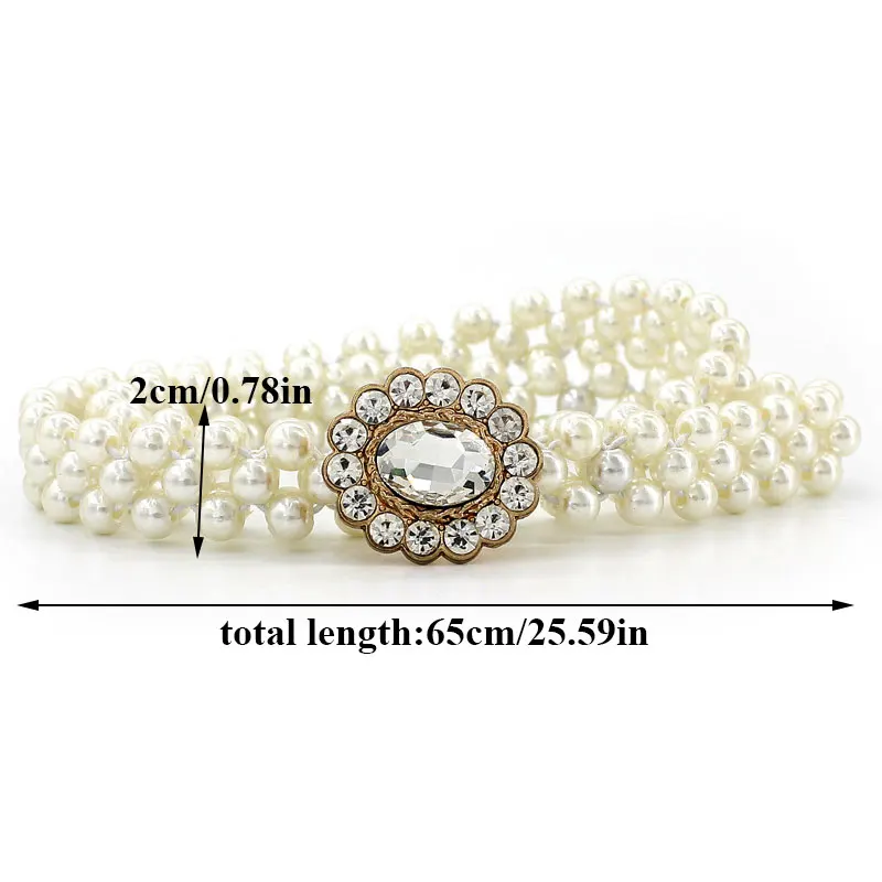 Faux Pearl Beaded Girdle Rhinestone Pearls Belt Pearl Waist Chain Elastic Buckle Waist Belt Dress Decoration Waistbands
Faux Pearl Beaded Girdle Rhinestone Pearls Belt Pearl Waist Chain Elastic Buckle Waist Belt Dress Decoration Waistbands