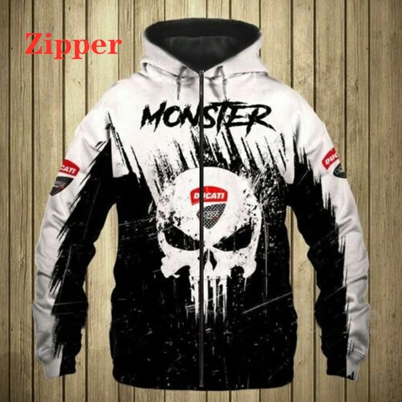 2021 Autumn New Ducati Motorcycle Hoodies For Men 3D Print Zip Sweatshirt Fashion Harajuku Man Sportswear Racing Hoodie Jacket
2021 Autumn New Ducati Motorcycle Hoodies For Men 3D Print Zip Sweatshirt Fashion Harajuku Man Sportswear Racing Hoodie Jacket