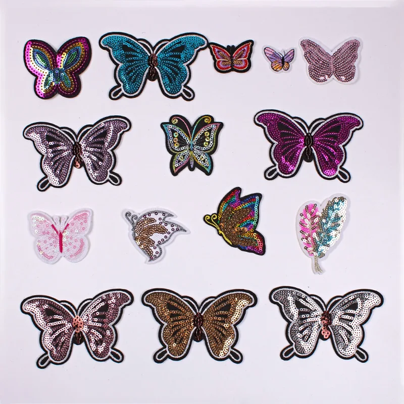 100pcs/lot Embroidery Patch Gold Silver Sequins Butterfly Leaf Clothing Decoration Sewing Accessory Iron Heat Transfer Applique
100pcs/lot Embroidery Patch Gold Silver Sequins Butterfly Leaf Clothing Decoration Sewing Accessory Iron Heat Transfer Applique