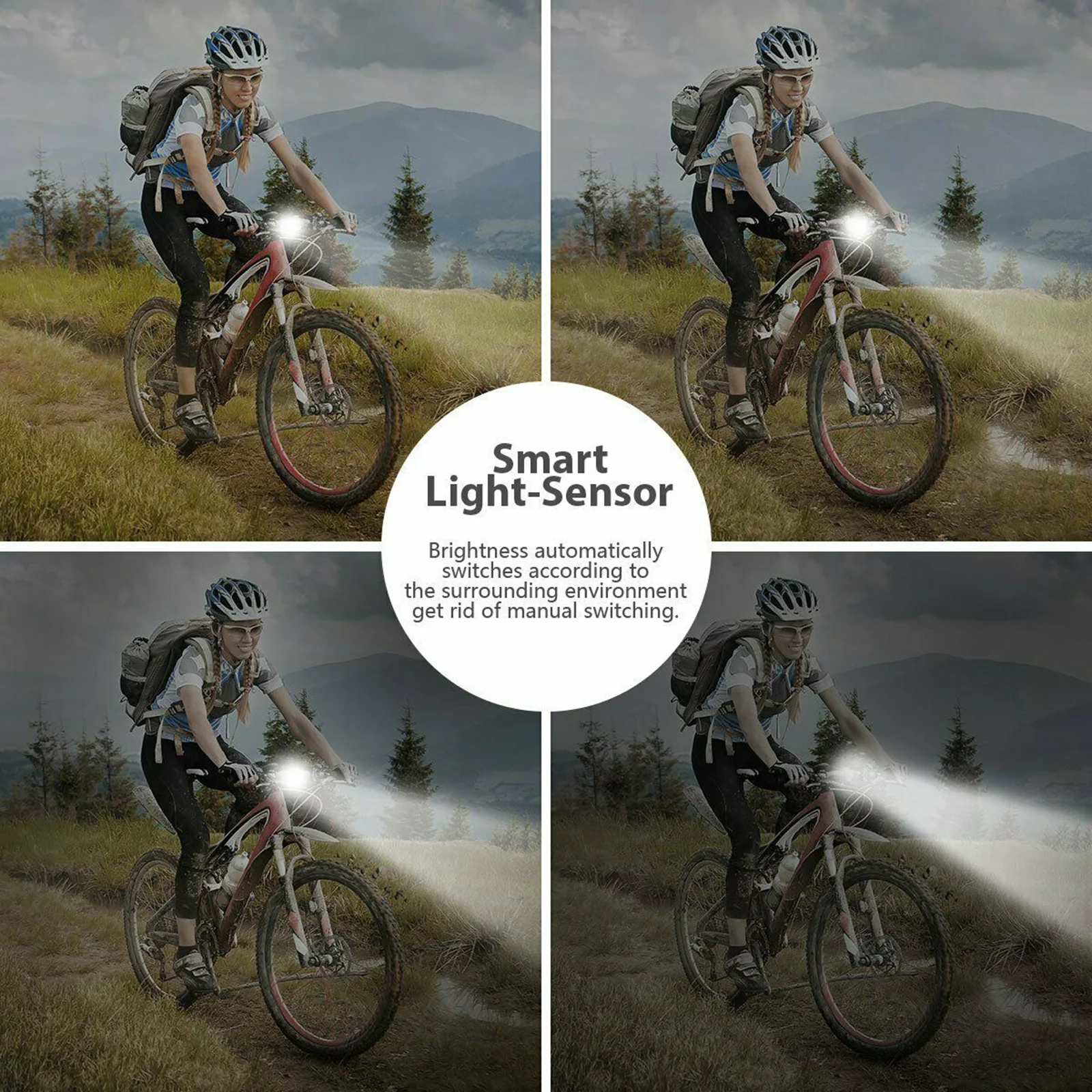 USB Rechargeable Bike Light Cycling Head Light Aluminum Alloy Bike Front Light Fit for 22mm~35mm handlebars
USB Rechargeable Bike Light Cycling Head Light Aluminum Alloy Bike Front Light Fit for 22mm~35mm handlebars