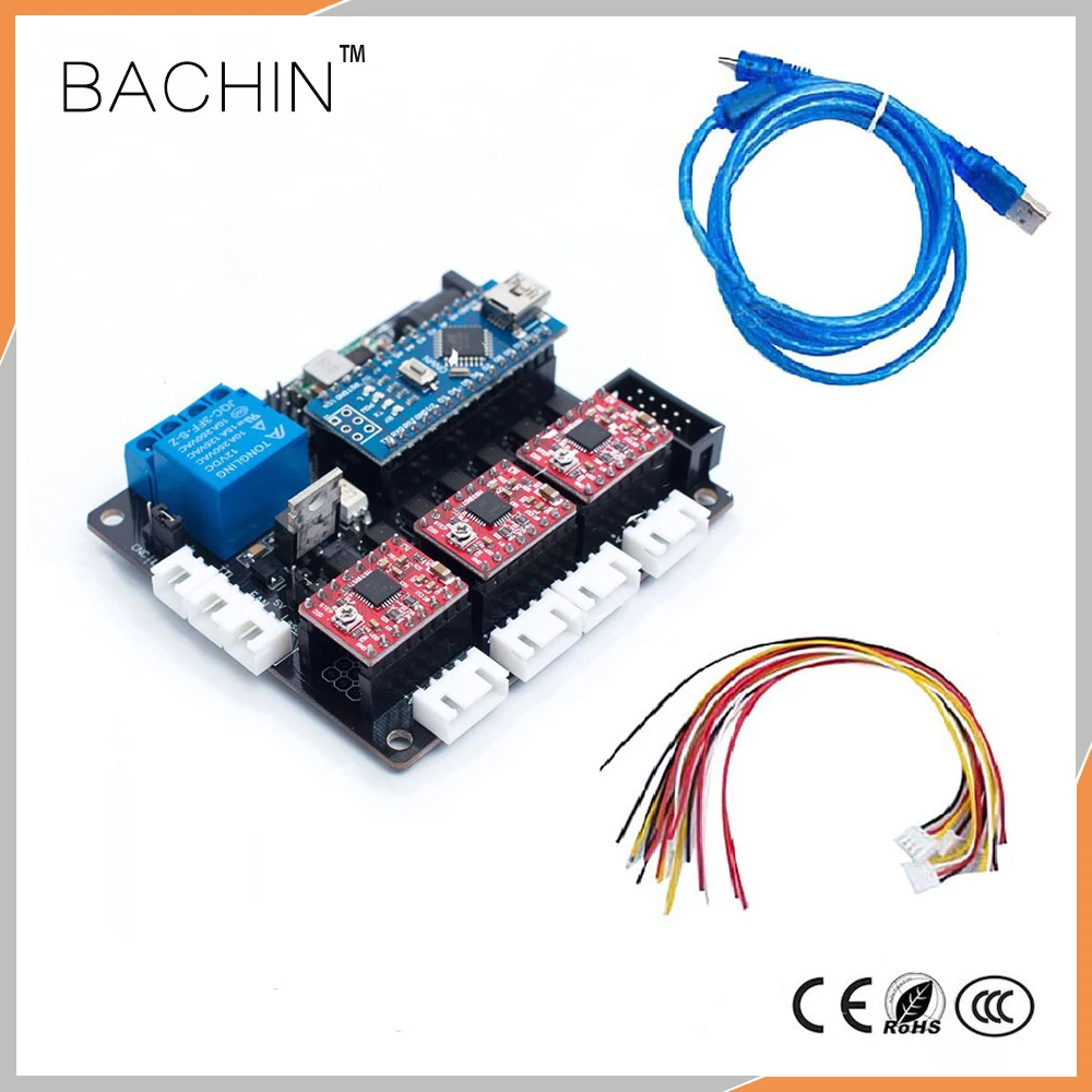 CNC GRBL 3 оси плата управления лазерный драйвер USB 12 В DIY ЧПУ резак гравер PCB