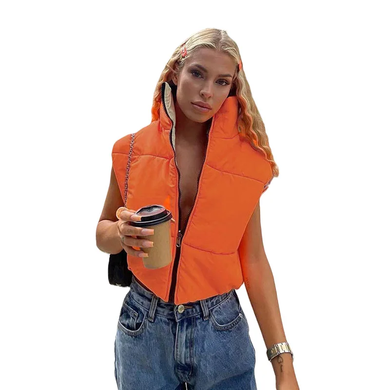 2021 Autumn Winter New Women's Vest Stand Collar Sleeveless Cotton Padded Short Vest Coat Fashion Sleeveless Parka Waistcoat
2021 Autumn Winter New Women's Vest Stand Collar Sleeveless Cotton Padded Short Vest Coat Fashion Sleeveless Parka Waistcoat