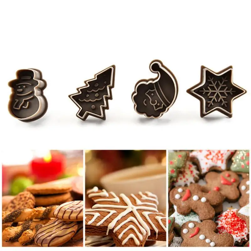 4pcs Food Grade Plastic Christmas Mold Cookie Cutter Christmas Tree Snowman 3D DIY Cookie Baking Mold Kitchen Baking Tools
4pcs Food Grade Plastic Christmas Mold Cookie Cutter Christmas Tree Snowman 3D DIY Cookie Baking Mold Kitchen Baking Tools