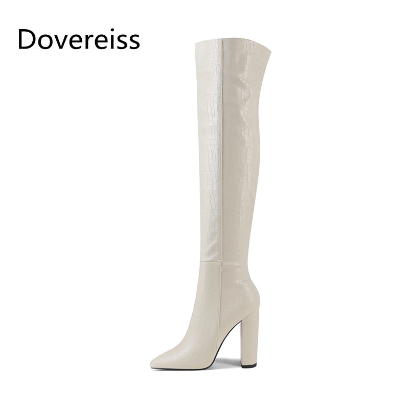 Winter For Woman New Fashion Sexy Consice Pure Color Off White Pointed Toe New Block Heels Over The Knee Boots Big Size 42 43
Winter For Woman New Fashion Sexy Consice Pure Color Off White Pointed Toe New Block Heels Over The Knee Boots Big Size 42 43