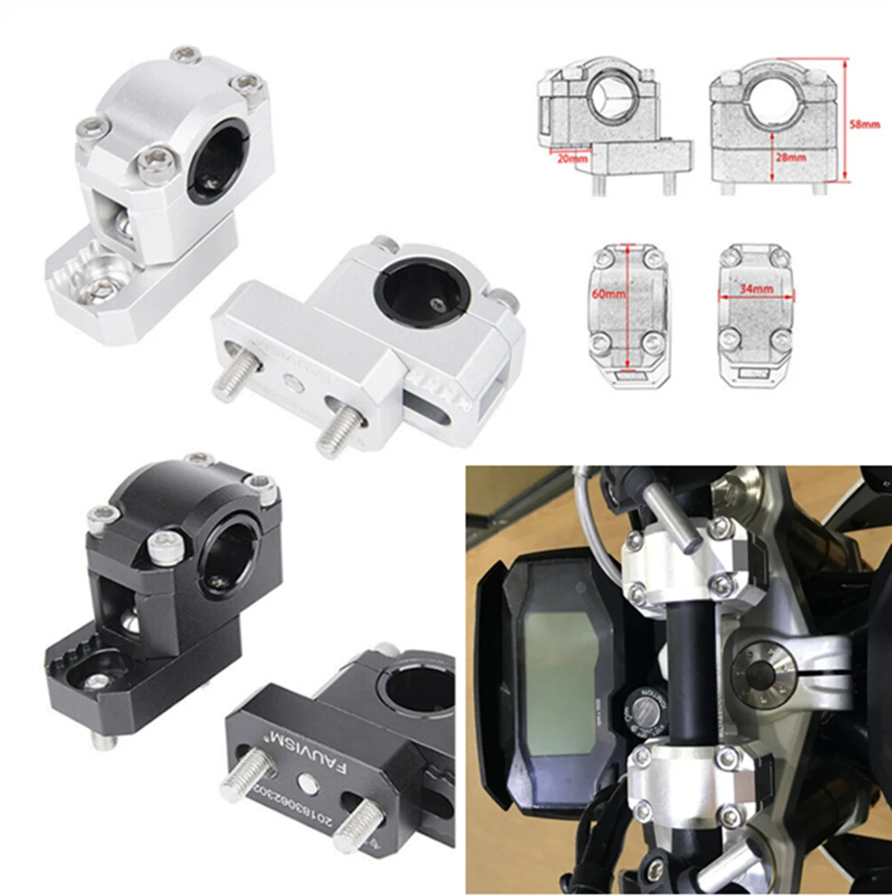 Motorcycle Adjustable Handlebar Riser Clamp Mount For Yamaha Honda Suzuki BMW Motocross Handlebar 22mm 28mm
Motorcycle Adjustable Handlebar Riser Clamp Mount For Yamaha Honda Suzuki BMW Motocross Handlebar 22mm 28mm