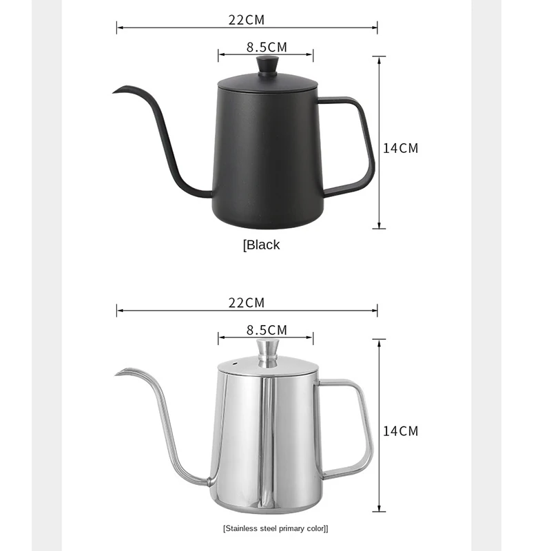 Gooseneck Drip Kettle Swan Neck Thin Mouth Drip Kettle 600ml Coffee Tea Pot Stainless Steel Non-stick Cafetera Cocina Home
Gooseneck Drip Kettle Swan Neck Thin Mouth Drip Kettle 600ml Coffee Tea Pot Stainless Steel Non-stick Cafetera Cocina Home