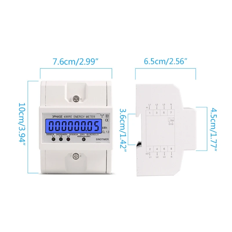 3 Phase 4 Wire Electronic Power Consumption Energy Meter Backlight Display 77UD
3 Phase 4 Wire Electronic Power Consumption Energy Meter Backlight Display 77UD