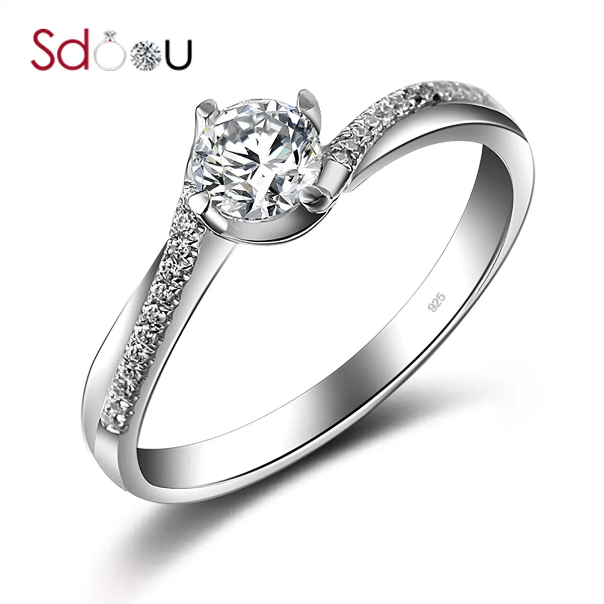 SDOOU 925 Sterling Silver Rings 0.8ct 6mm D Color Moissanite Ring Round Cut Diamond Ring Luxury Fine Jewelry Wedding Party Gift
SDOOU 925 Sterling Silver Rings 0.8ct 6mm D Color Moissanite Ring Round Cut Diamond Ring Luxury Fine Jewelry Wedding Party Gift