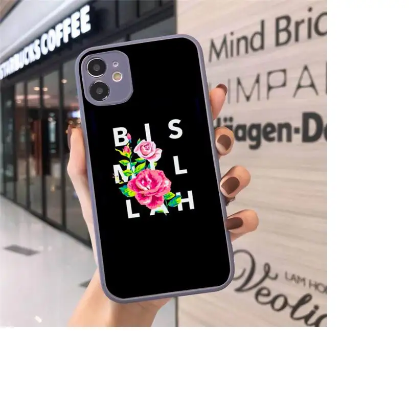 Islamic Muslim Bismillah heart pink Phone Case Matte Transparent for iPhone 7 8 11 12 s mini pro X XS XR MAX Plus cover funda
Islamic Muslim Bismillah heart pink Phone Case Matte Transparent for iPhone 7 8 11 12 s mini pro X XS XR MAX Plus cover funda