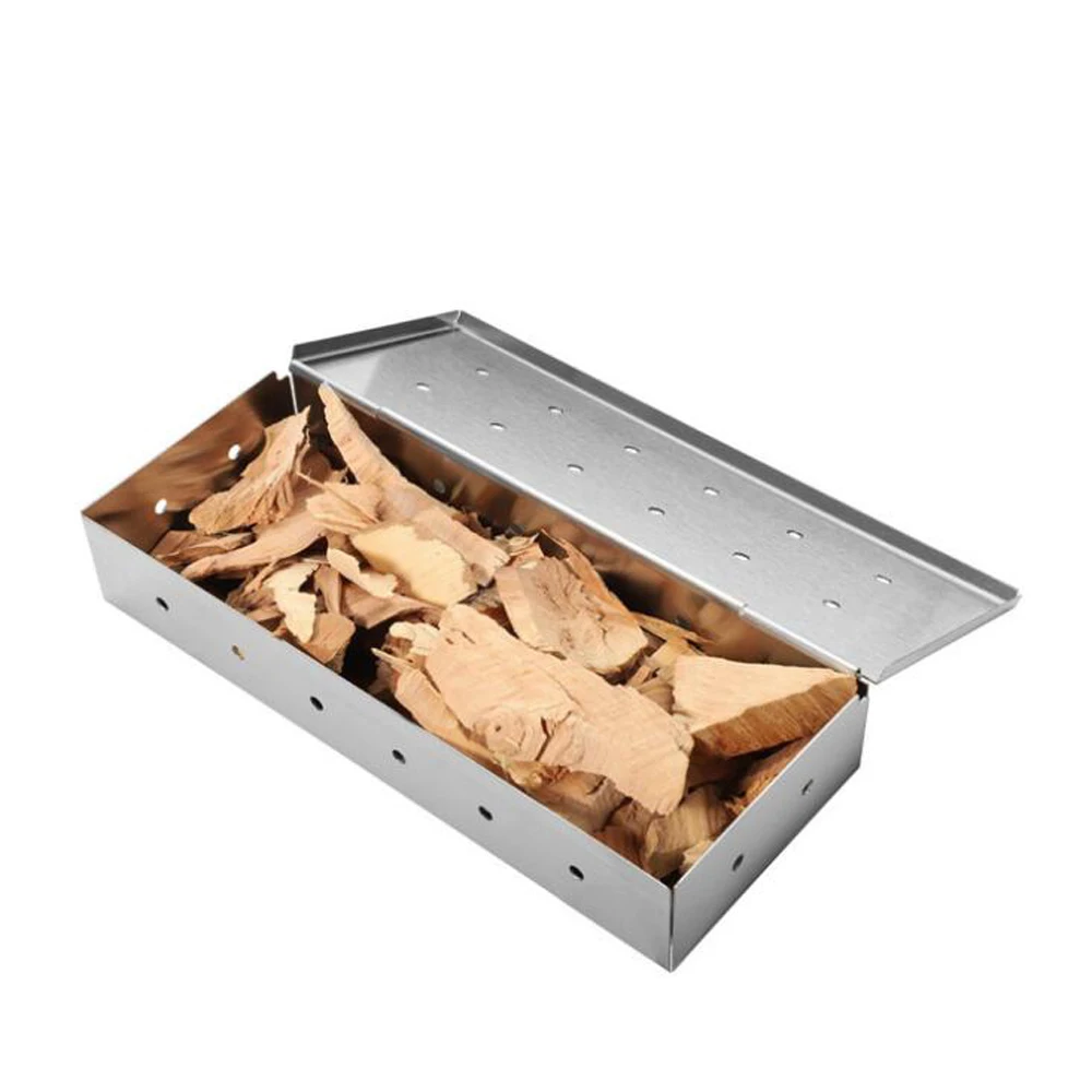 Washable Outdoor BBQ Wood Chip Smoker Box For Grill Stainless Steel Hole Cold Smoke Generator Box
Washable Outdoor BBQ Wood Chip Smoker Box For Grill Stainless Steel Hole Cold Smoke Generator Box