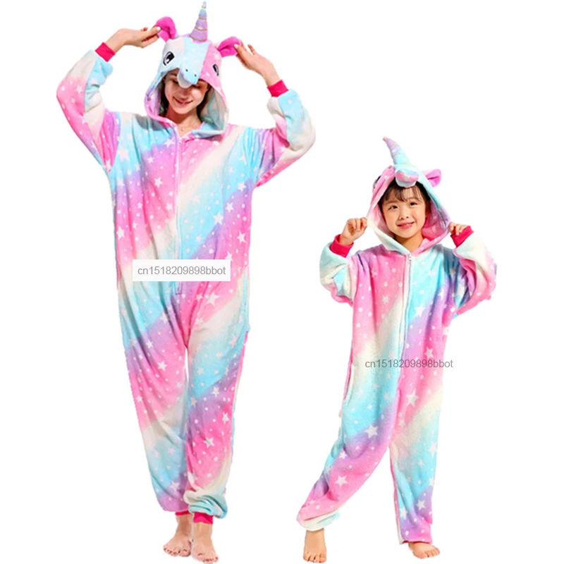 Unicorn Onesies Unisex Winter Kigurumi Anime Costumes Onesies Men Women Nightwear Flannel Sleepwear Pajamas for Adults and Kids
Unicorn Onesies Unisex Winter Kigurumi Anime Costumes Onesies Men Women Nightwear Flannel Sleepwear Pajamas for Adults and Kids