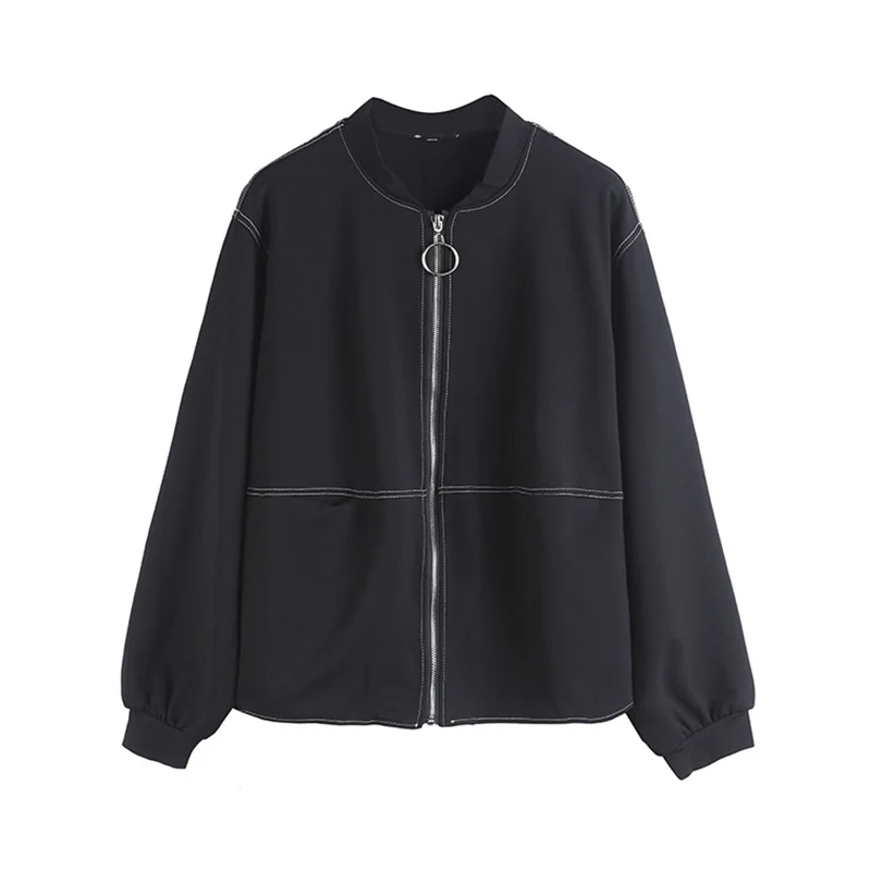 Black Jacket Women Pocket Patchwork Bright Line Plus Size Loose Casual Fashion New Elegant Long Sleeve Coat Clothes Winter 2020
Black Jacket Women Pocket Patchwork Bright Line Plus Size Loose Casual Fashion New Elegant Long Sleeve Coat Clothes Winter 2020