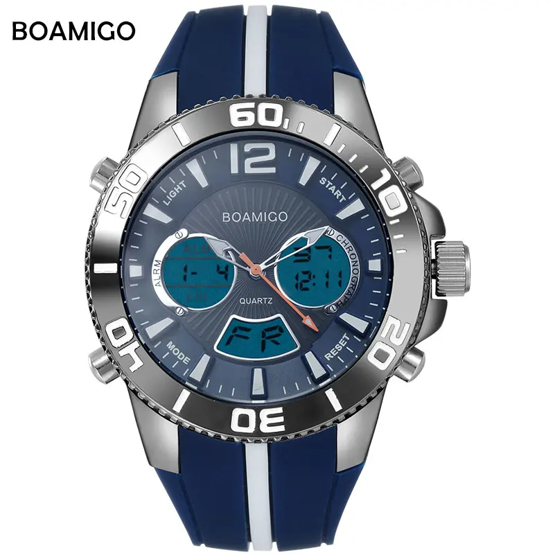 Фото Мужские спортивные часы в стиле милитари модель 2020 года кварцевые от бренда BOAMIGO
