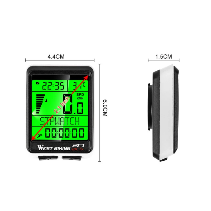 Bicycle Stopwatch LED Waterproof Wireless 5 Language Cycling Bike Odometer Stopwatch Speedometer 2.1in Bike Accessories
Bicycle Stopwatch LED Waterproof Wireless 5 Language Cycling Bike Odometer Stopwatch Speedometer 2.1in Bike Accessories