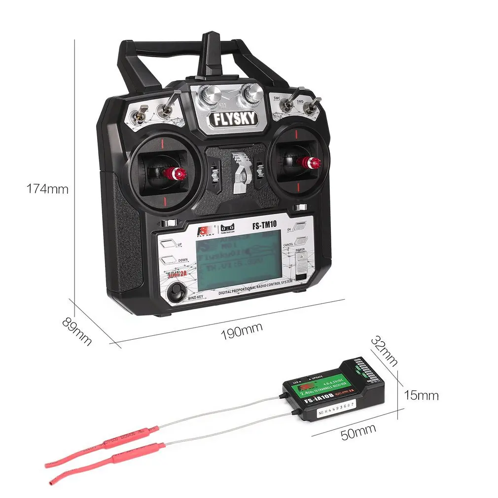 FS-TM10 FS-i6X 10CH 2.4GHz AFHDS RC Transmitter Radio Model Remote Controller System with FS-IA10B Receiver
FS-TM10 FS-i6X 10CH 2.4GHz AFHDS RC Transmitter Radio Model Remote Controller System with FS-IA10B Receiver