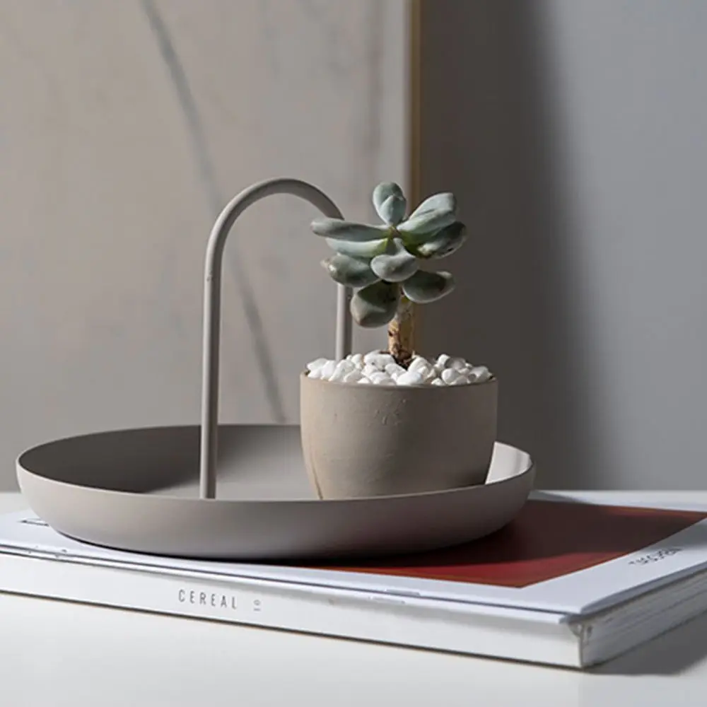Round Pallet With Handle Nordic Minimalist Modern Desktop Storage Jewelry Candle Tray Living Room Decoration Kitchen Supplies
Round Pallet With Handle Nordic Minimalist Modern Desktop Storage Jewelry Candle Tray Living Room Decoration Kitchen Supplies