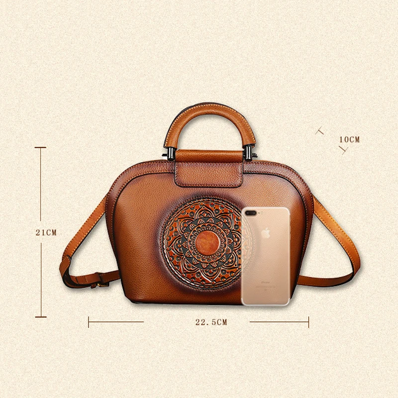 Bestform Luxury Handbags Women Bags Designer 2020 New Retro Handmade Totem First Layer Cowhide Bag Floral Lady Shoulder Bags
Bestform Luxury Handbags Women Bags Designer 2020 New Retro Handmade Totem First Layer Cowhide Bag Floral Lady Shoulder Bags
