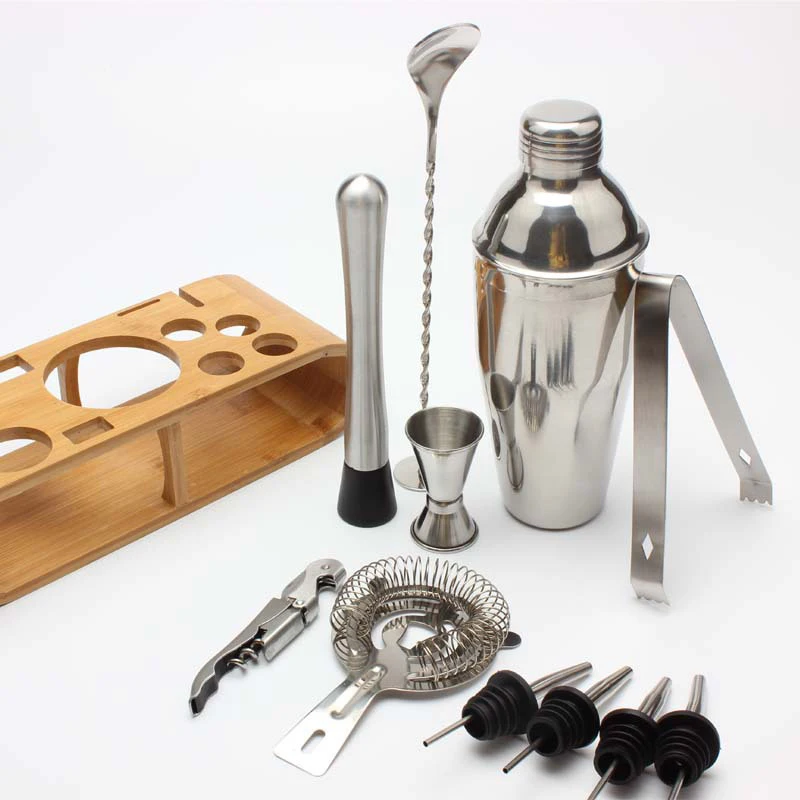 12-Pieces Cocktail Shaker Set 750ML/550ML Kit Bartender Kit Shakers Stainless Steel Bar Tool Set with Stylish Bamboo Stand
12-Pieces Cocktail Shaker Set 750ML/550ML Kit Bartender Kit Shakers Stainless Steel Bar Tool Set with Stylish Bamboo Stand