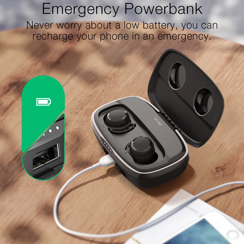 BlitzWolf BW-FYE3 Pro TWS bluetooth V5.0 Earphone HiFi Stereo HD Call Touch Control 2000mAh Power Bank Sports Wireless Earphone
BlitzWolf BW-FYE3 Pro TWS bluetooth V5.0 Earphone HiFi Stereo HD Call Touch Control 2000mAh Power Bank Sports Wireless Earphone