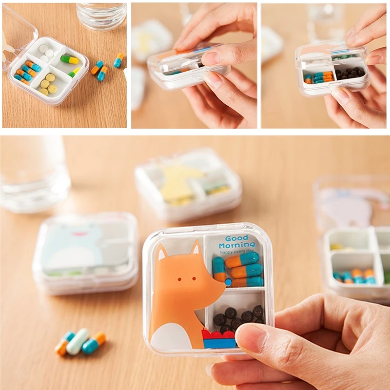 Cartoon Transparent Mini Portable Pill Medicine Box Holder Storage Organizer Tablet Container Dispenser Case Splitter
Cartoon Transparent Mini Portable Pill Medicine Box Holder Storage Organizer Tablet Container Dispenser Case Splitter