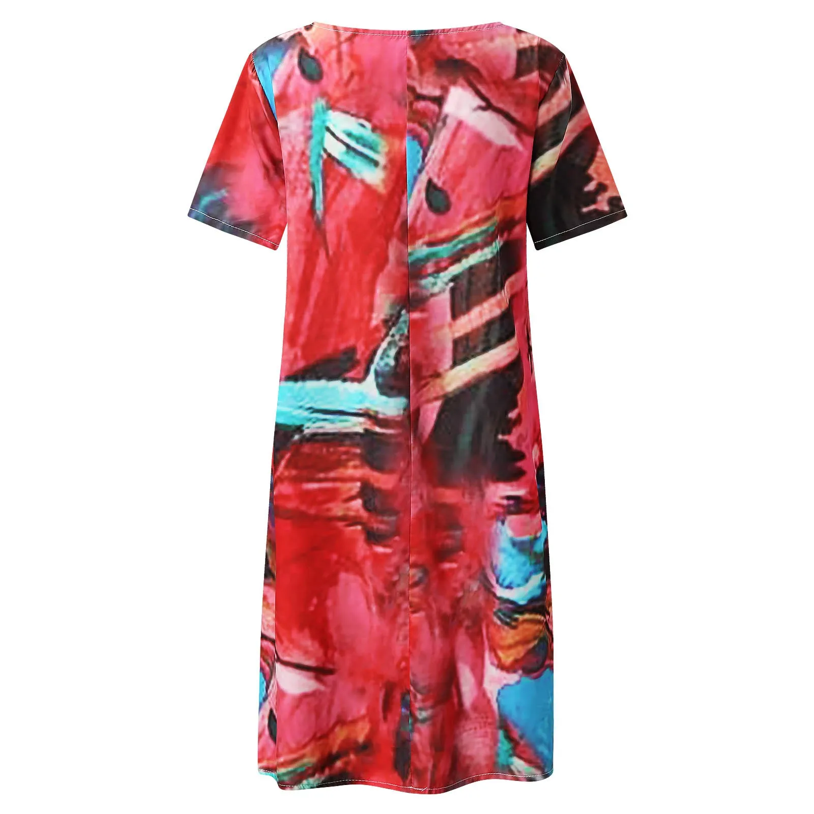 Dresses For Women 2021 Summer Plus Size Colorful Print Short Sleeves O-neck Casual Midi Dress Female Loose Beach Dress#35
Dresses For Women 2021 Summer Plus Size Colorful Print Short Sleeves O-neck Casual Midi Dress Female Loose Beach Dress#35