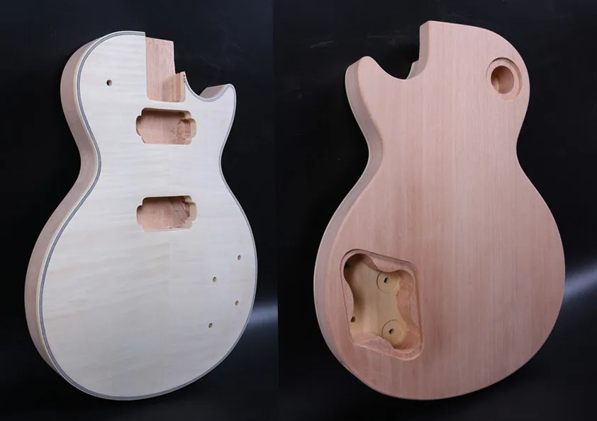 Один необработанный корпус для электрической гитары, 24,75 дюймов, топ из красного дерева и клена 
Один необработанный корпус для электрической гитары, 24,75 дюймов, топ из красного дерева и клена