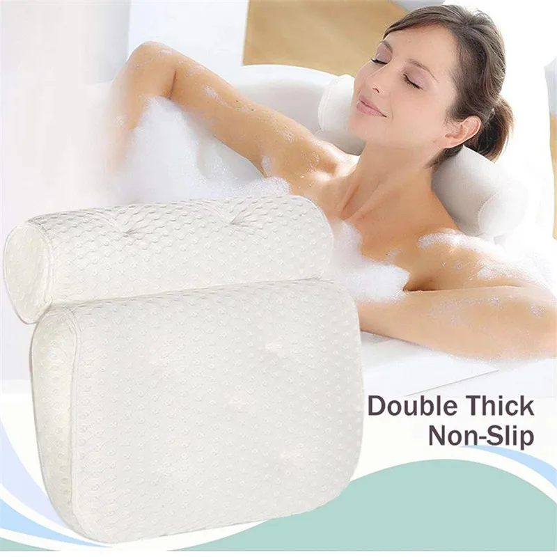 Spa Bath Pillow For Bathroom Bathtub Cushion For Back Headrest Anti-Slip Bathing Pillow With Suction Cups Hot Tub Accessories
Spa Bath Pillow For Bathroom Bathtub Cushion For Back Headrest Anti-Slip Bathing Pillow With Suction Cups Hot Tub Accessories