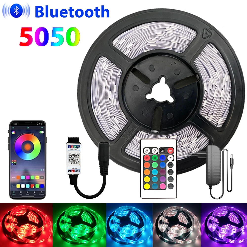 5050 RGB rgb лента DC 12 В светодиодная лента водонепроницаемый 24 кнопки управления Bluetooth гибкий свет, используется для украшения дома, гостиной, цв...
5050 RGB rgb лента DC 12 В светодиодная лента водонепроницаемый 24 кнопки управления Bluetooth гибкий свет, используется для украшения дома, гостиной, цв...