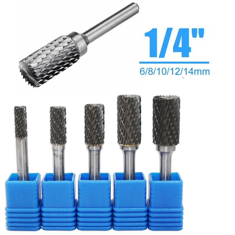 5Pcs 1/4" Tungsten Carbide Rotary Burr Cutter Set For Rotary Tools File Milling Cutter Engraving Bit For Woodworking Metal
5Pcs 1/4" Tungsten Carbide Rotary Burr Cutter Set For Rotary Tools File Milling Cutter Engraving Bit For Woodworking Metal