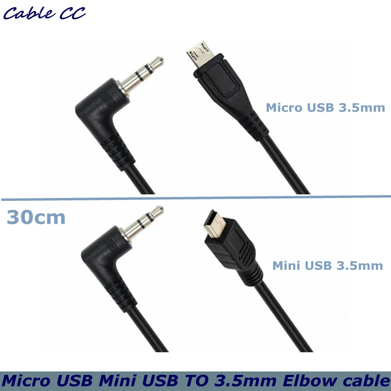 30cm Micro USB Mini USB to 90 Degree Elbow 3.5mm Audio Cable Connector for V8 Live Microphone Headset Plug Phone Audio Cable
30cm Micro USB Mini USB to 90 Degree Elbow 3.5mm Audio Cable Connector for V8 Live Microphone Headset Plug Phone Audio Cable