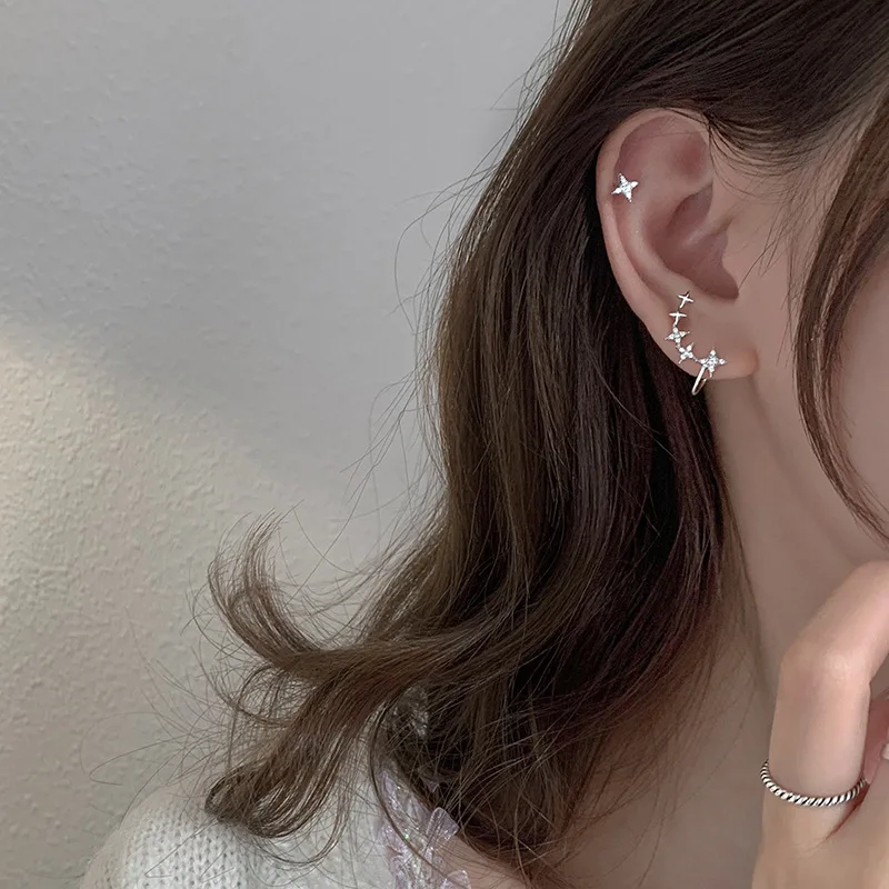 925 Sterling Silver Star Ear Climber Earrings for Women Birthday Gift Jewelry Earrring Wholesale
925 Sterling Silver Star Ear Climber Earrings for Women Birthday Gift Jewelry Earrring Wholesale