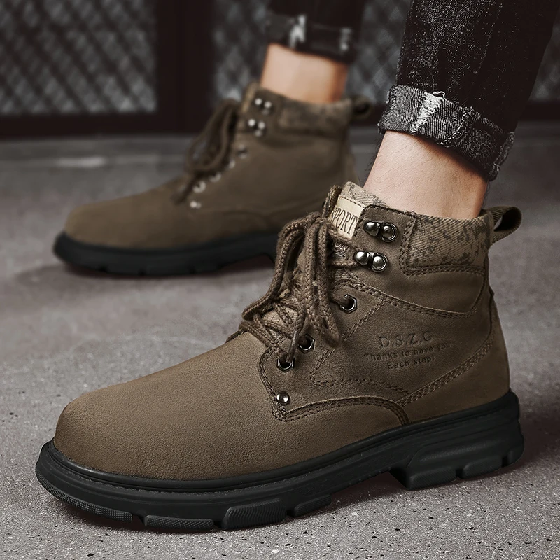 New Men Boots Cow Suede Shoes Man Fashion Ankle Boots Retro Outdoor Casual Shoes Luxury Mens Shoes Cowboy Botas Motorcycle Boots 
New Men Boots Cow Suede Shoes Man Fashion Ankle Boots Retro Outdoor Casual Shoes Luxury Mens Shoes Cowboy Botas Motorcycle Boots