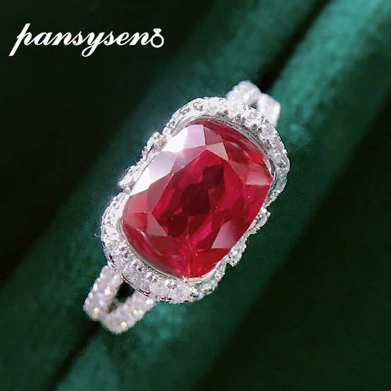 PANSYSEN 100% 925 Sterling Silver Ruby Sapphire Gemstone Rings for Women Wedding Cocktail Ring Fine Jewelry Gift Drop Shipping
PANSYSEN 100% 925 Sterling Silver Ruby Sapphire Gemstone Rings for Women Wedding Cocktail Ring Fine Jewelry Gift Drop Shipping