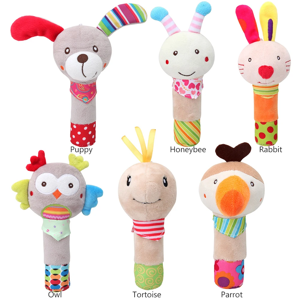 Newborn Soothing Rattles BB Stick Cartoon Animal Plush Hand Held Bell Puzzle Toys Hanging Bell Educational Baby Toys
Newborn Soothing Rattles BB Stick Cartoon Animal Plush Hand Held Bell Puzzle Toys Hanging Bell Educational Baby Toys