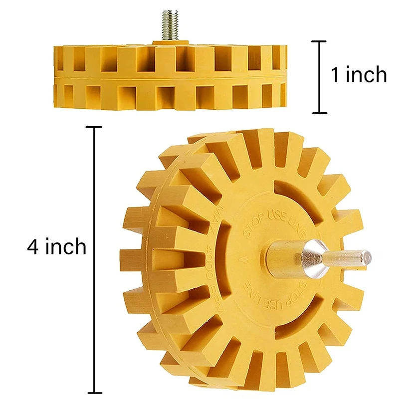 4Pcs Eraser Wheel Decal Remover 2Pcs 4 Inch Adhesive Sticker and Vinyl Remover with 2Pcs Razor Blade Scraper 
4Pcs Eraser Wheel Decal Remover 2Pcs 4 Inch Adhesive Sticker and Vinyl Remover with 2Pcs Razor Blade Scraper