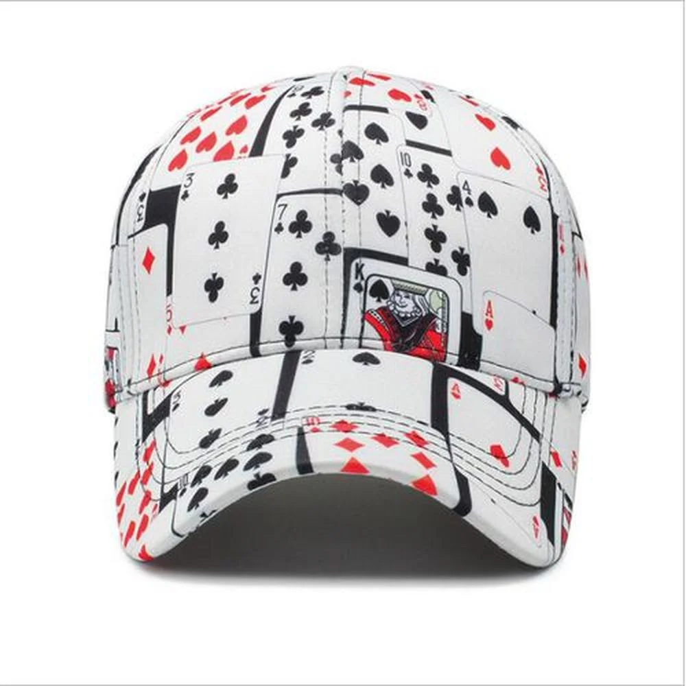 Hip Hop Cotton Poker Print Cappellino Baseball Cap for Women Men Outdoor Fashion Casquette Homme Bone Snapback Hat
Hip Hop Cotton Poker Print Cappellino Baseball Cap for Women Men Outdoor Fashion Casquette Homme Bone Snapback Hat