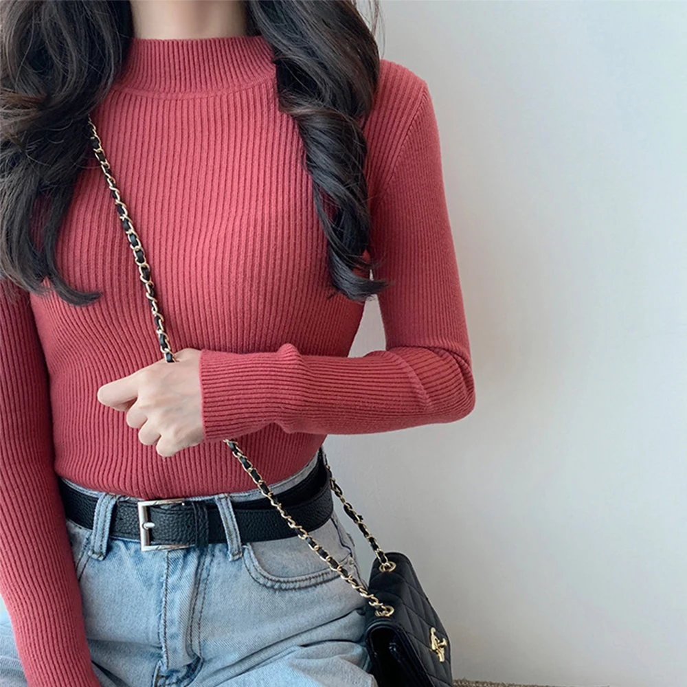 NEW Autumn Women Pullovers Sweater Knitted Long Sleeve Elasticity Korea Casual tops Jumper Slim O-Neck Female Clothing
NEW Autumn Women Pullovers Sweater Knitted Long Sleeve Elasticity Korea Casual tops Jumper Slim O-Neck Female Clothing