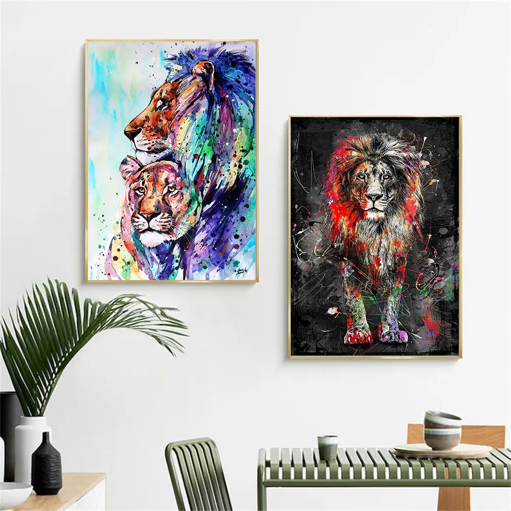 Animal Lions Colorful Graffiti Canvas Painting Wall Art Posters And Prints Abstract Style Pictures For Living Room Home Decor
Animal Lions Colorful Graffiti Canvas Painting Wall Art Posters And Prints Abstract Style Pictures For Living Room Home Decor